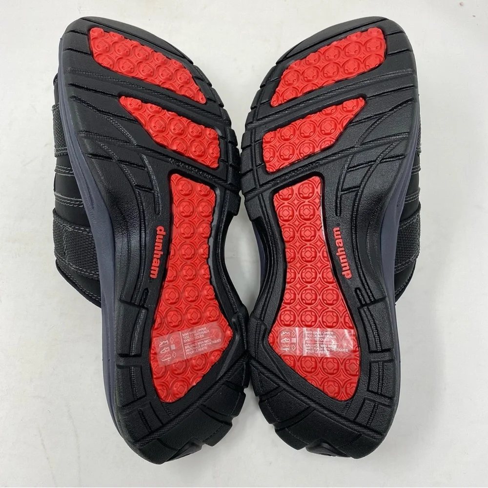 Dunham Black Newport Men’s Water-Friendly Slide Sandals NIB